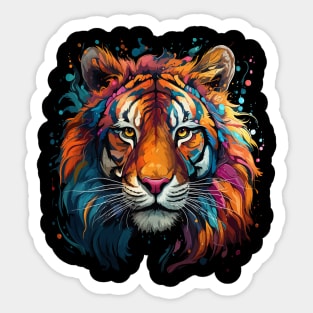Siberian Tiger Rainbow Sticker